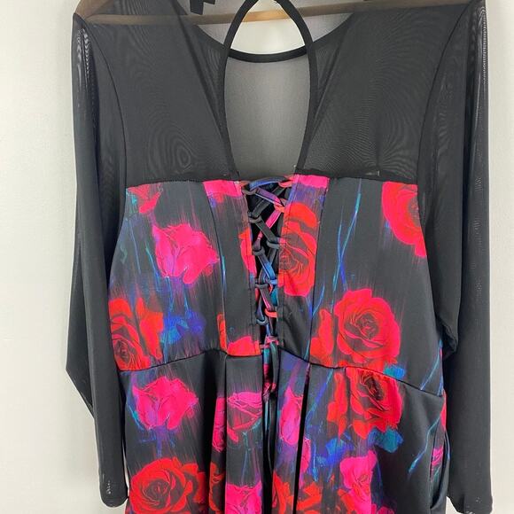 NWT Torrid Scuba Mini Dress with Illusion Neck 3X — Romantic - Picture 9 of 9